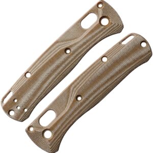 MINI Bugout Crossfade - Micarta Scales - Natural Linen - Flytanium Gear