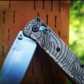 MINI Benchmade Bugout Crossfade - Topographic Map - Laser Engraved - Natural Canvas Micarta Knife Scales - EDC Gear *Scales Only* - Image 2