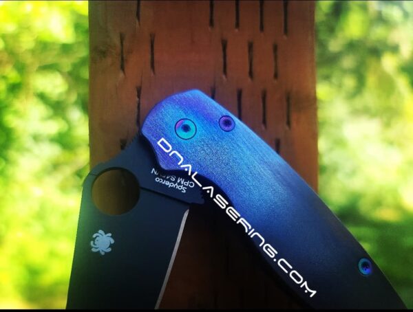 Spyderco PM2 TI - Anodized Titanium Scales & Hardware - Black Blade - EDC Gear - Complete Knife