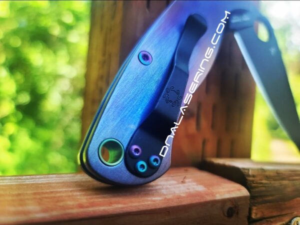 Spyderco PM2 TI - Anodized Titanium Scales & Hardware - Black Blade - EDC Gear - Complete Knife