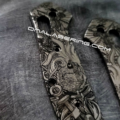 Benchmade 945 MINI Osborne - Kraken VS Pirate Ship - Deep Laser Engraved Titanium Scales - EDC Gear *Scales Only* - Image 2