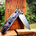 Benchmade Bugout Crossfade - Shipwreck Patina - Topographic Map - Deep Laser Engraved - Copper Knife Scales - EDC Gear *Scales Only* - Image 3