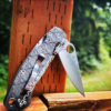 Spyderco PM2 TI - Dimensional Waves - Deep Laser Engraved Titanium PM2 Knife Scales - EDC Gear - Knife & Hardware Optional
