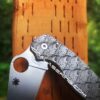 Spyderco PM3 TI - Dimensional Waves - Deep Laser Engraved Titanium PM3 Knife Scales - EDC Gear - Hardware & Knife Install Options