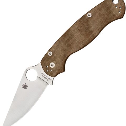 Spyderco PM2 Comp Lock - CPM CruWear Blade - Brown Canvas Micarta Scales - EDC Knife - NIB