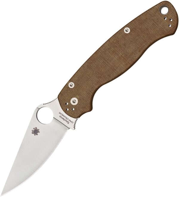Spyderco PM2 Comp Lock - CPM CruWear Blade - Brown Canvas Micarta Scales - EDC Knife - NIB