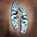 Spyderco Tenacious - Koi Yin Yang - Deep Fiber Laser Engraved Titanium Scales - EDC Gear *Scales Only*