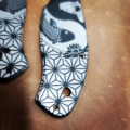 Spyderco Tenacious - Koi Yin Yang - Deep Fiber Laser Engraved Titanium Scales - EDC Gear *Scales Only* - Image 2