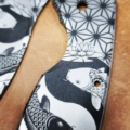 Spyderco Tenacious - Koi Yin Yang - Deep Fiber Laser Engraved Titanium Scales - EDC Gear *Scales Only* - Image 3