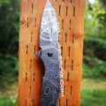 Kershaw Gravel - Compass Rose - Topographic - Deep Fiber Laser Engraved - EDC Knife - Stainless Steel - NIB - Image 3