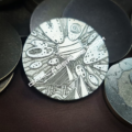 Alien Outer Limits - Deep Laser Engraved Brass Coin - Polished Finish - Image 2