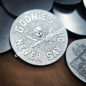Goonies Doubloon - Deep Laser Engraved Stainless Steel Coin - Polished Finish