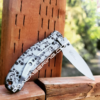 Kershaw Zing SS - Skulls - Deep Fiber Laser Engraved - Double Sided Black Engraving - EDC Knife - Stainless Steel - NIB