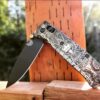Benchmade Bugout Brass - Aztec Calendar - Aged - NEW Relief Engraving Style - Deep Laser Engraved - Brass Scales - EDC Gear *Scales Only*