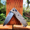Benchmade Bugout - Topographic Map - Laser Engraved - Desert Tan G-10 Knife Scales - EDC Gear *Scales Only*