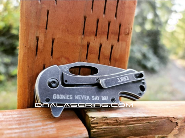 CRKT Bev-Edge Flipper Knife w/ Bottle Opener - Goonies Map - Fiber Laser Deep Engraved Knife - EDC - NIB