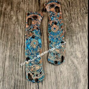 MINI Benchmade Bugout - Shipwreck Patina - Goonies Map - Laser Engraved Copper Knife Scales - EDC Gear *Scales Only*