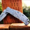 Kershaw Zing SS - Steampunk Style Maze - Deep Fiber Laser Engraved - Double Sided Black Engraving - EDC Knife - Stainless Steel - NIB