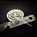 Solid Brass Prybar - Goonies Map - Deep Laser Engraved Popper - Bottle Opener Pry with Lanyard Hole - Everyday Carry Multi Tool - Image 2