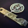 Solid Brass Prybar - Goonies Map - Deep Laser Engraved Popper - Bottle Opener Pry with Lanyard Hole - Everyday Carry Multi Tool
