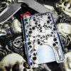 Chaves Ultramar - Skulls - Deep Fiber Laser Engraved - TI Fold Wallet - EDC Gear