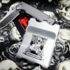 Chaves Ultramar - Skulls - Deep Fiber Laser Engraved - TI Fold Wallet - EDC Gear