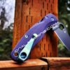 Joker - Spyderco PM2 - Laser Engraved Blade - Anodized Hardware & Lynch Clip - Lotus Purple Haze Scales - Phosphor Washers - Complete Knife