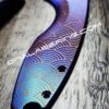 Seigaiha Pattern - CRKT Pilar 3 - Anodized Titanium - Fiber Laser Deep Engraved Pilar 3 Knife Scale - EDC Gear *Optional Backspacer*