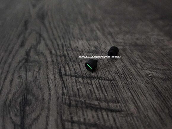 Benchmade - GREEN Glow Rhino - Titanium Thumb Stud - Black Finish - Flytanium Gear - Image 2