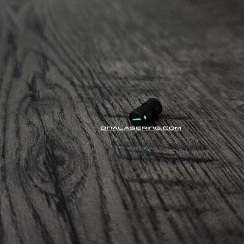 Benchmade - GREEN Glow Rhino - Titanium Thumb Stud - Black Finish - Flytanium Gear