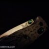 Benchmade - GREEN Glow - Titanium Thumb Stud - Satin Finish - Flytanium Gear