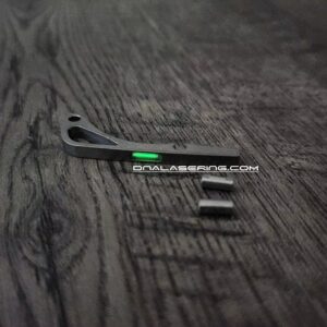 Benchmade Bugout - GREEN Glow - Tritium Titanium Backspacer - Satin Finish - Flytanium Gear