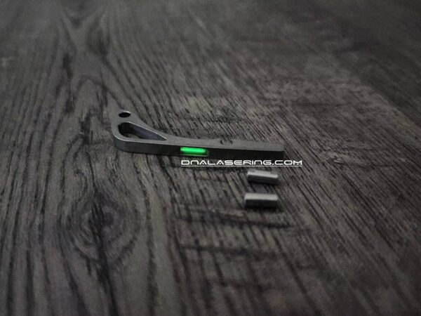 Benchmade Bugout - GREEN Glow - Tritium Titanium Backspacer - Satin Finish - Flytanium Gear