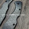 Seigaiha Japanese Waves - Spyderco Delica TI - Deep Laser Engraved Titanium Scales - Flytanium - EDC Gear - Optional Knife Install