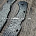Seigaiha Japanese Waves - Spyderco Delica TI - Deep Laser Engraved Titanium Scales - Flytanium - EDC Gear - Optional Knife Install - Image 3
