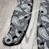 Paisley Bandana Pattern - Demko AD 20.5 - Laser Engraved Aluminum Scales - Anodized Black - EDC Gear