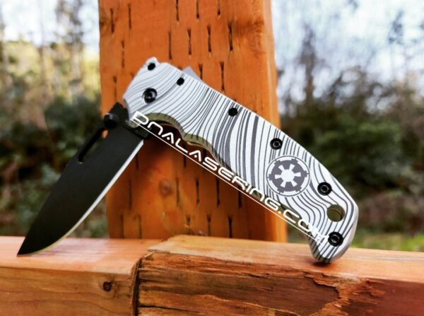 Beskar Ingot - Mando - Demko AD 20.5 - Laser Engraved Aluminum Scales - EDC Gear - Scales ONLY