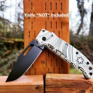 Beskar Ingot - Mando - Demko AD 20.5 - Laser Engraved Aluminum Scales - EDC Gear - Scales ONLY