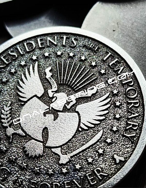 WU-TANG - Deep Laser Engraved Titanium Coin - Polished Finish