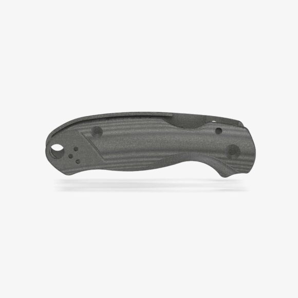 Spyderco PM3 Lotus - Micarta Scales - Black Linen - Flytanium Gear - Image 2