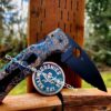 Shipwreck Patina - Goonies Map - Spyderco Shaman - Laser Engraved Copper Knife Scales - Flytanium *Optional Knife Install*