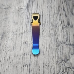 LynchNW Benchmade - Standard - Anodized Titanium - Deep Carry Pocket Clip - Ano Finish - Fade - MADE In USA