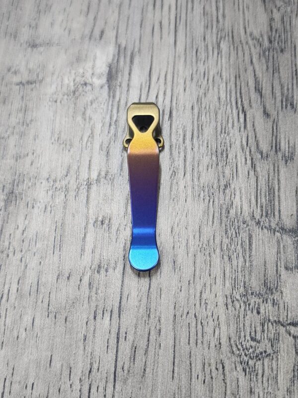 LynchNW Benchmade - Standard - Anodized Titanium - Deep Carry Pocket Clip - Ano Finish - Fade - MADE In USA