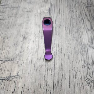 LynchNW Spyderco - Standard - Anodized Titanium - Deep Carry Pocket Clip - Ano Finish - Purple - Made In USA