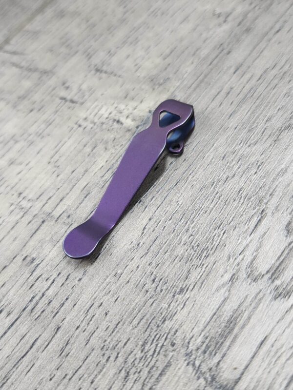 LynchNW Benchmade - Standard - Anodized Titanium - Deep Carry Pocket Clip - Ano Finish - Purple - MADE In USA