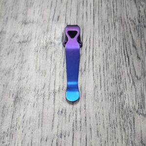 LynchNW Benchmade - Standard - Anodized Titanium - Deep Carry Pocket Clip - Ano Finish - Blurple - MADE In USA