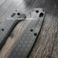 Benchmade Taggedout - Seigaiha Pattern - Japanese Waves - Engraved Titanium Knife Scales - Flytanium Gear - Image 2