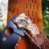 Kraken VS Pirate Ship - Spyderco Shaman - Laser Engraved Copper Knife Scales - Flytanium *Optional Knife Install*