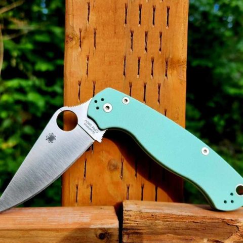 Spyderco PM2 - Paramilitary 2 - S90V Teal - Exclusive Model Para 2 - Complete Knife - EDC Gear - Made in USA