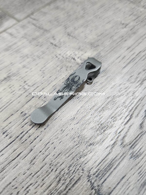 LynchNW Benchmade - Kraken - Engraved Titanium - Deep Carry Pocket Knife Clip - Blacksmith, Sandwashed or Satin Finish - MADE IN USA